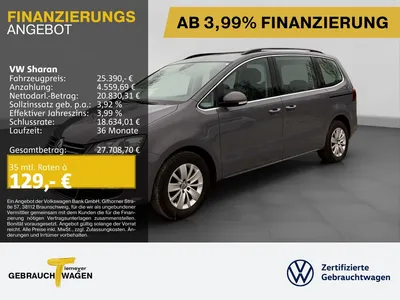VW Volkswagen Sharan 1.4 TSI DSG COMFORTLINE XENON NAVI AHK im Leasing von Null-Leasing
