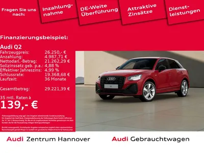Audi Audi Q2 35 TFSI S line Virtual Cockpit LED Navi im Auto Abo von Null-Leasing