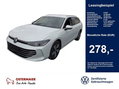 VW Volkswagen Passat Variant ELEGANCE 4M 2.0TDI 193PS.DSG.MATR im Leasing von Null-Leasing