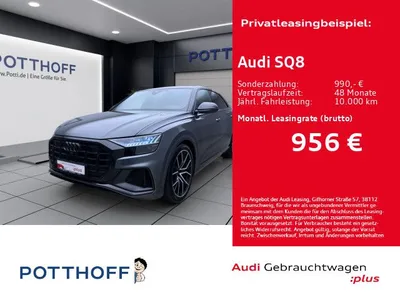 Audi Audi SQ8 Q ADVANCED STDHZG PANO AHK HD-MATRIX B&O HuD im Leasing von Null-Leasing