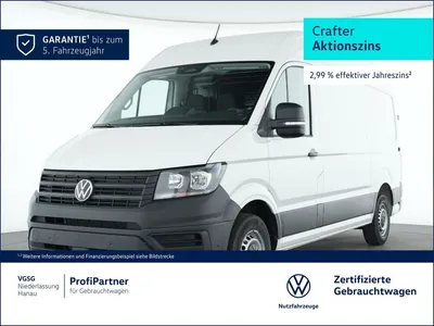 VW Volkswagen Crafter Kasten Mittel Vorb. AHK Klima Kamera DAB im Leasing von Null-Leasing