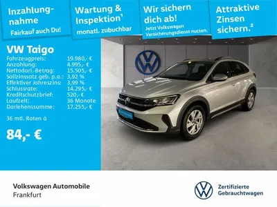 VW Volkswagen Taigo 1.0 TSI Life Navi FrontAssist DAB+ LED cs13mv im Auto Abo von LeasingTime