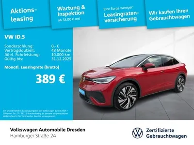 VW Volkswagen ID.5 Pro IQ.LIGHT DCC AR-HUD HARMAN AREA-VIEW im Auto Abo von LeasingMarkt.de