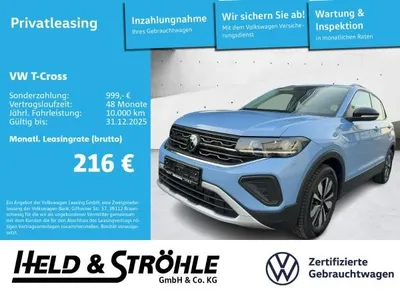 VW Volkswagen T-Cross GOAL 1.0 TSI AHK LED NAV PDC SHZ APP DAB im Auto Abo von LeasingTime