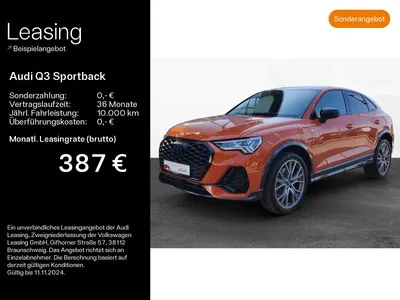 Audi AUDI Q3 Sportback 45 TFSIe S line SONOS*Pano*LED*Navi im Auto Abo von Null-Leasing