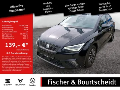 Seat Seat Ibiza 1.0 TSI Style Edition SHZ NAVI FACEL. LED im Leasing von Null-Leasing