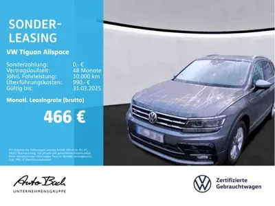 VW Volkswagen Tiguan Allspace 2.0 TDI DSG Highline R-Line 4Motion, Standheizung, Panoramadach, DCC, AHK im Auto Abo von LeasingMarkt.de