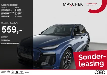 Audi Audi Q6 e-tron S line 0.25% B&O HUD 360° Carbon Matri im Auto Abo von Null-Leasing