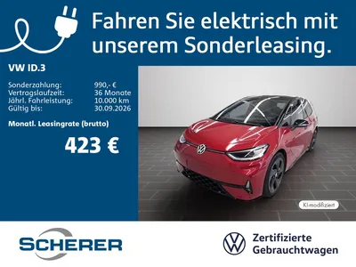 VW Volkswagen ID.3 GTX Performance 79 kWh | SOH 99% | 20" in S im Leasing von Null-Leasing
