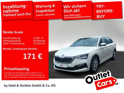 Skoda Skoda Scala Ambition 1.0 TSI LED NAVI PDC SHZ APP DAB+ im Leasing von Null-Leasing