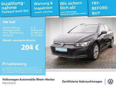 VW Volkswagen Golf VIII 1.5 eTSI DSG Style Navi, Kamera, LED p im Auto Abo von Null-Leasing