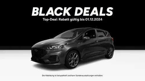 Ford Ford Fiesta 1.0 EcoBoost Hybrid S&S ACTIVE 92 kW, 5-türig, Schwarz Metallic im Auto Abo von Faaren