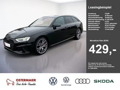 Audi Audi S4 Avant 3.0TDI 341PS QUATTRO PANO.B&O.MATRIX.AH im Leasing von Null-Leasing