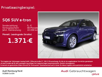 Audi AUDI SQ6 e-tron quattro B&O 360° ACC HUD Pano Memory im Auto Abo von Null-Leasing