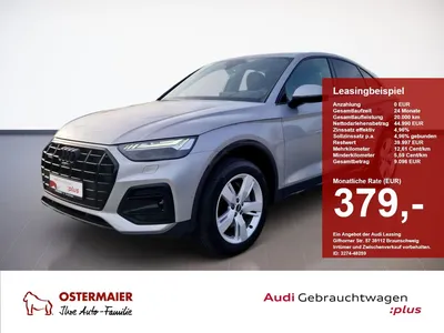 Audi Audi Q5 Sportback ADVANCED 45 TFSI QUATTRO AHK.HEAD-U im Leasing von Null-Leasing