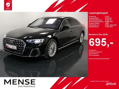 Audi Audi A8 50 TDI quattro |Matrix|Luft|Pano|ACC|STH|HUD im Auto Abo von Null-Leasing