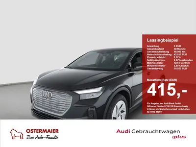 Audi Audi Q4 Sportback e-tron 45 286PS ACC.WÄRMEPUMPE.VIRT im Leasing von Null-Leasing