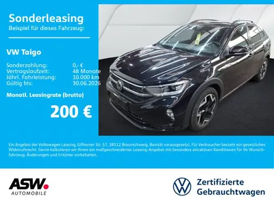 VW Volkswagen Taigo R-Line 1.5 TSI DSG LED Navi RFK ACC AHK im Leasing von Null-Leasing
