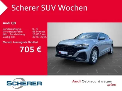 Audi Audi Q8 55 TFSI e 360°KAMERA AHK OPTIK SCHWARZ+ MATRIX im Auto Abo von LeasingMarkt.de