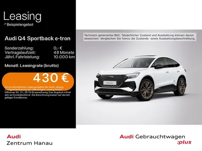 Audi Audi Q4 Sportback e-tron 45 S-LINE*NAVI-PLUS*MATRIX*H im Auto Abo von Null-Leasing