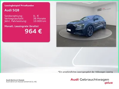 Audi Audi SQ8 4.0 TFSI qu. Matrix B&O Pano HuD AHK 360° im Leasing von Null-Leasing