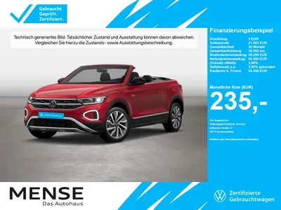 VW Volkswagen T-Roc Cabriolet 1.5 TSI DSG Style Goal CarPlay im Leasing von Null-Leasing