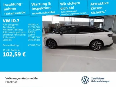 VW Volkswagen ID.7 Pro Navi IQ.Light ACC DAB+ FrontAssist im Auto Abo von LeasingMarkt.de