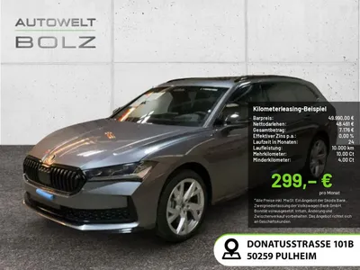 Skoda Skoda Superb Combi 2.0 TDI Sportline 4x4 HUD PANO 360° im Leasing von Null-Leasing