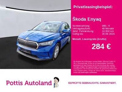 Skoda Skoda Enyaq 50 iV LOFT NAVI KAMERA LED PDC im Leasing von Null-Leasing