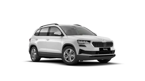 Skoda Skoda Karoq Selection, 1.5 TSI, 110 kW, 7-Gang DSG, Front im Auto Abo von Faaren