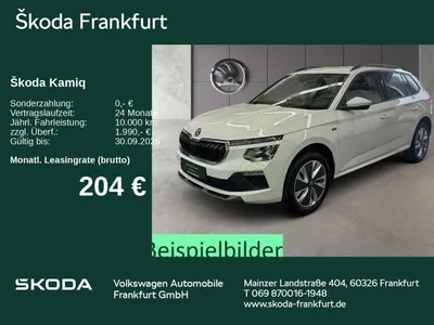 Skoda Skoda Kamiq Tour 1,0 TSI 85 kW 7-Gang-DSG im Leasing von Null-Leasing