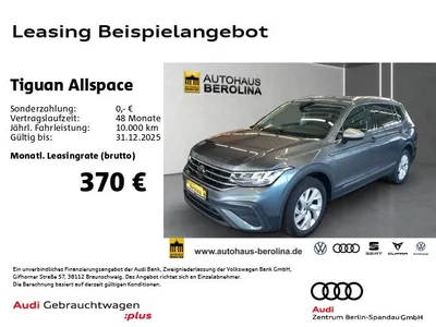 VW Volkswagen Tiguan Allspace 2.0 TDI Life DSG *7-Sitzer*AHK* im Auto Abo von Null-Leasing