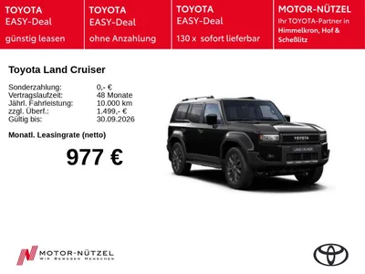 Toyota Toyota Land Cruiser Lounge 2.8 D 4x4 inkl.Panoramadach im Leasing von Null-Leasing