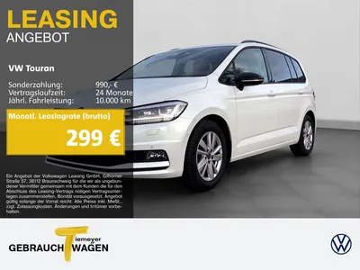 VW Volkswagen Touran 1.5 TSI DSG HIGHLINE 7-SITZE LM18 AHK ST. im Auto Abo von Null-Leasing