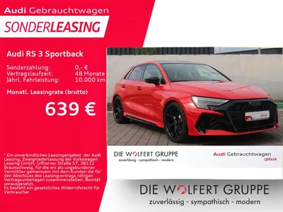 Audi Audi RS 3 Sportback RS-SPORTAGA*280KM/H*PANO*HUD*RFK im Leasing von Null-Leasing