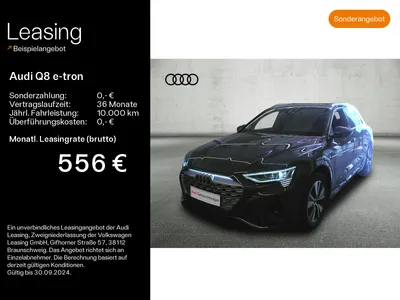 Audi AUDI Q8 e-tron 55 quattro S-LINE*MATRIX*LUFT*AHK*VIRTUAL*HUD*NAVI-PLUS*19ZOLL im Auto Abo von Null-Leasing