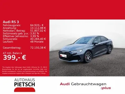 Audi Audi RS3 Limousine 2.5 TFSI quattro 280 km/h Matrix im Auto Abo von LeasingMarkt.de