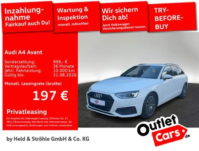 Audi Audi A4 Avant 30 TDI AHK B&O LED MASSAGE NAVI R-KAM im Leasing von Null-Leasing