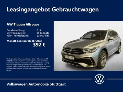 VW Volkswagen Tiguan Allspace R-Line 2.0 TDI DSG Kamera Pano N im Leasing von Null-Leasing