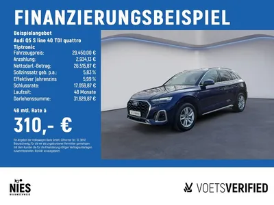 Audi Audi Q5 S line 40 TDI quattro Tiptronic MATRIX-LED+R im Leasing von Null-Leasing