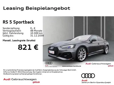 Audi Audi RS5 Sportback *MATRIX*HuD*B&O*NAV+*ACC*Virt.C+* im Auto Abo von Null-Leasing