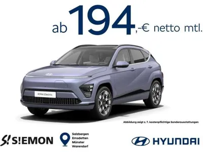 Hyundai Hyundai Kona Elektro 218 PS ⚡ 65,4 kWh  ⚡Assistenzpaket 2   ⚡  Prime  ⚡Glasschiebedach ⚡ 19 Zoll Alu  ⚡ im Auto Abo von LeasingMarkt.de