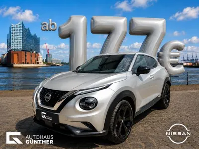 Nissan Nissan Juke 1.0 DIG-T Tekna 114PS Automatik | CarPlay | 360° | Silber Metallic im Leasing von LeasingMarkt.de