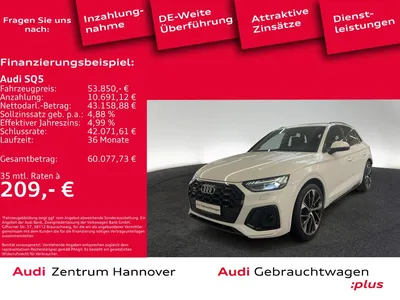 Audi Audi SQ5 TDI quattro AHK Matrix LED Bang & Olufsen ai im Auto Abo von Null-Leasing