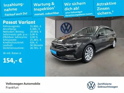 VW Volkswagen Passat Variant 2.0 TDI DSG Elegance Navi AHK LED Heckleuchten Sitzheizung Leichtmetallfelgen Variant im Auto Abo von LeasingMarkt.de