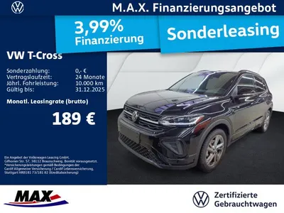 VW Volkswagen T-Cross 1.5 TSI DSG R LINE IQ.LIGHT+AHK+ACC+NAVI im Auto Abo von Null-Leasing