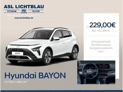 Hyundai Hyundai Bayon PRIME (MJ23) 1.0 T-GDi (120PS) +48V A/T im Auto Abo von LeasingMarkt.de