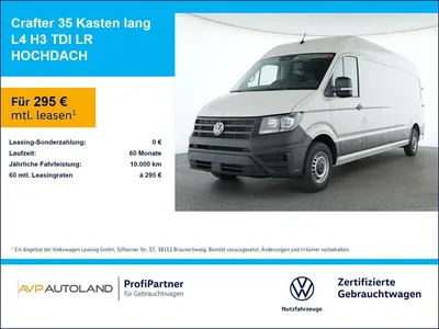 VW Volkswagen Crafter 35 Kasten lang L4 H3 TDI LR HOCHDACH im Leasing von Null-Leasing