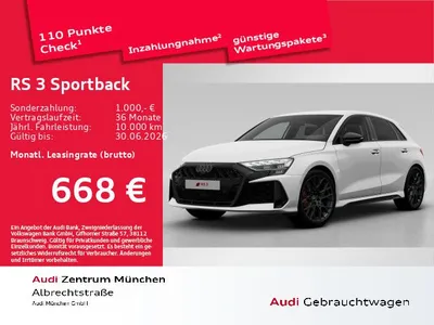 Audi Audi RS3 Sportback S tronic RS-AGA/ACC/Virtual/Navi+ im Leasing von Null-Leasing