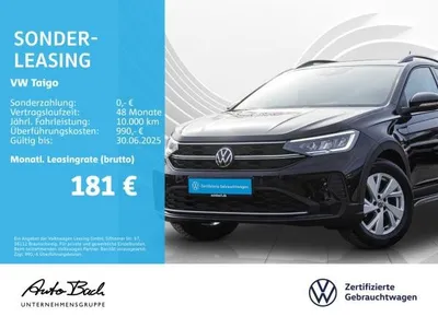 VW Volkswagen Taigo 1.0 TSI "Life" Navi LED Digital Cockpit EPH DAB im Auto Abo von LeasingMarkt.de